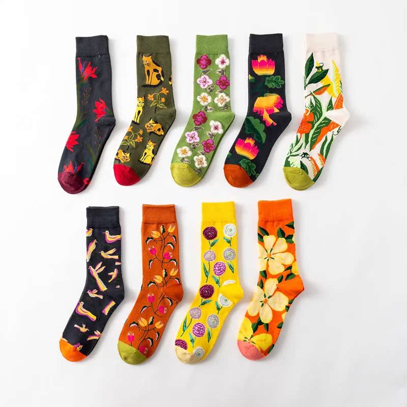 hip-hop floral socks, all season cotton matching socks|msdalam kategori Toy/bayi/teka-teki/blok bangunan/model, mainan lain - dari Buy2taobao.com untuk memberikan perkhidmatan ejen Taobao profesional membeli