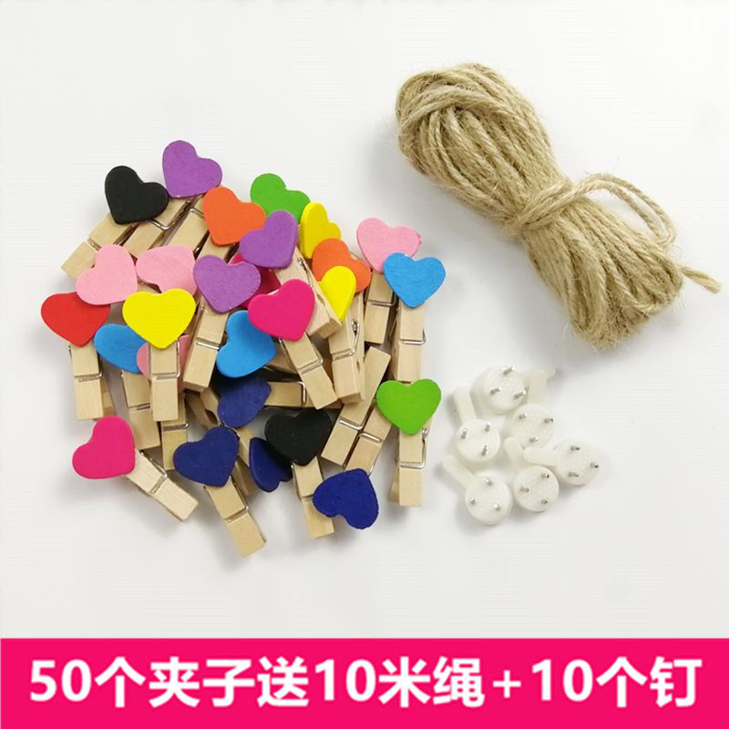 包邮 创意彩色小木夹照片夹子麻绳无痕钉 照片墙装饰挂墙相片小夹|ruв категории Домашний быт, рамка/рамка - от Buy2taobao.com для оказания профессиональной услуги покупки агента Taobao