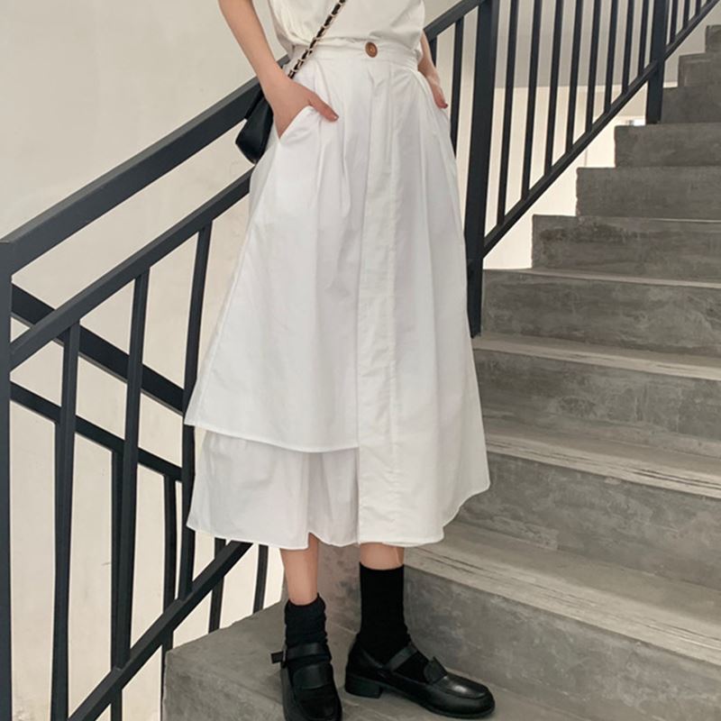 不规则半身裙女2019夏装韩版高腰a字裙中长款适合胯大腿粗的裙子在类目 女装/女士精品, 半身裙中 - 来自Buy2taobao.com提供专业的淘宝代购服务