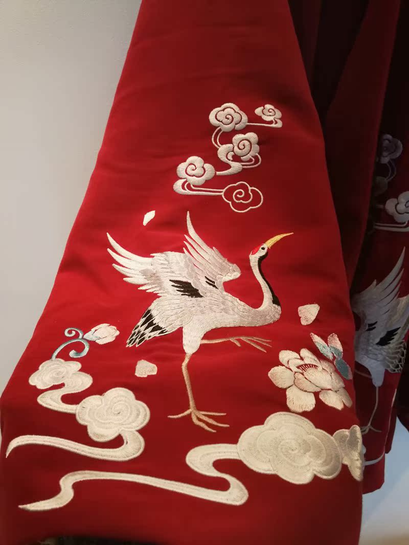 【南风汉韵】祥集·红金新春款·仿手绣仙鹤云纹明制斜襟立领汉服|ruв категории Женская одежда, костюм/национальная одежда/театр костюм, национальная одежда/этап погрузки - от Buy2taobao.com для оказания профессиональной услуги покупки агента Taobao