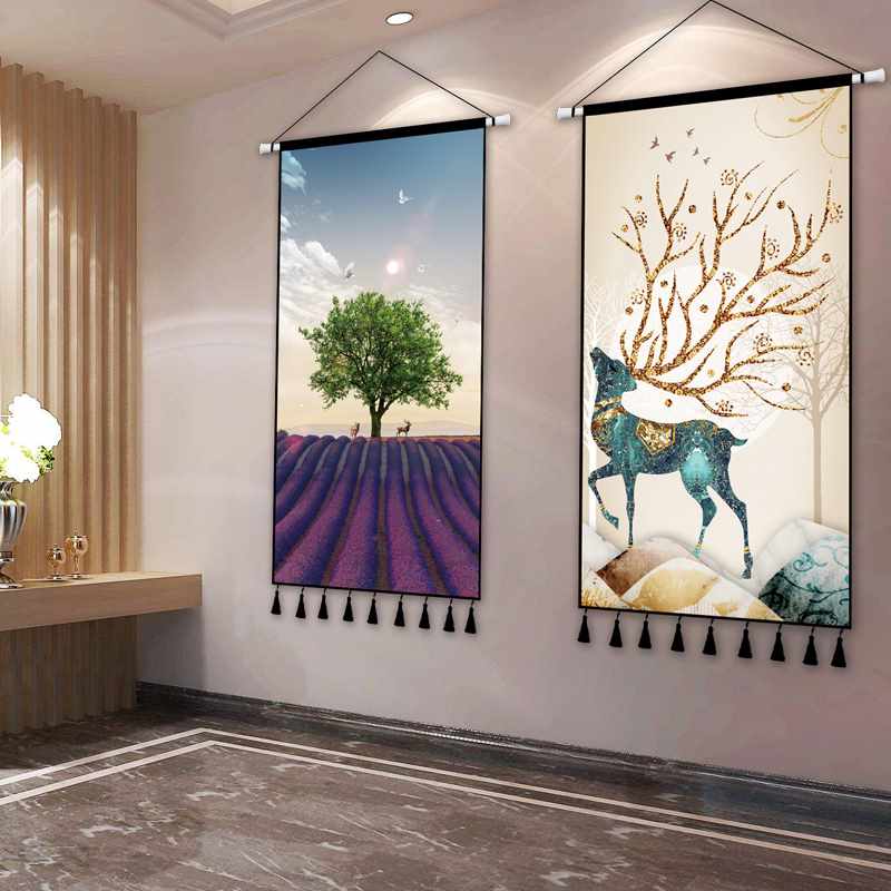 Hanging picture Fabric art European style Nordic Valance Tapestries Super large a living room background Decorative painting Entrance register and obtain a residence permit Occlusion Cloth paintingin the Home Fabric , Tapestry/Tapestry category - from Buy2taobao.com to provide professional Taobao agent buy service