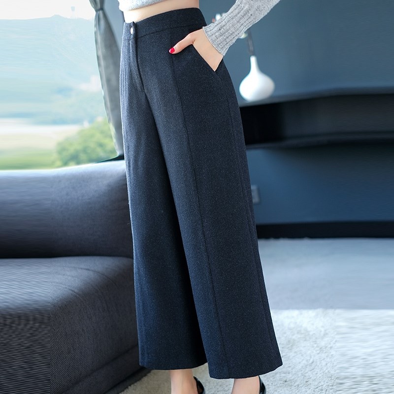 2018 new pattern spring and autumn Broad leg Nine points Easy Straight Wide leg Wild black Paige Wide legin the Women's clothing/Boutique , Pants , Casual pants category - from Buy2taobao.com to provide professional Taobao agent buy service