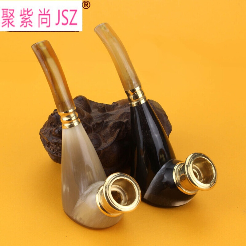 天然牦牛角精品雙用煙鬥牛角手工過濾煙鬥黃銅煙嘴煙具煙絲在類目 ZIPPO/瑞士軍刀/眼鏡, 煙具, 菸斗中 - 來自Buy2taobao.com提供專業的淘寶代購服務