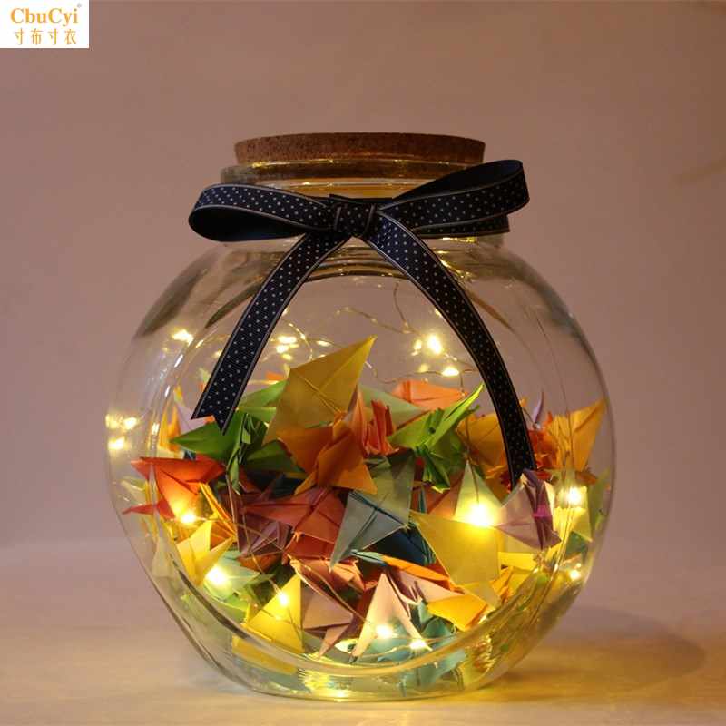 Dress 1000 Paper cranes bottle Glass Jar gift Collection Gypsophila prop transparent lovein the Home accessories , Creative Jewelry , Lucky/Bottle category - from Buy2taobao.com to provide professional Taobao agent buy service