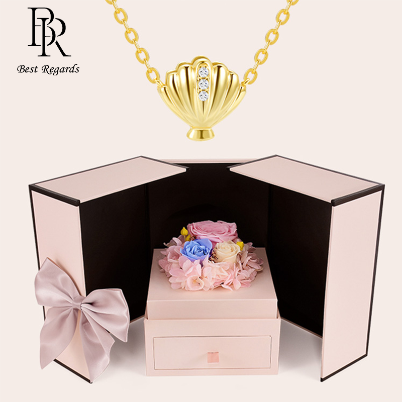 贝瑞珠宝 钻石项链高级永生花|msdalam kategori Aksesori/Barang Kemas Fesyen, kalung - dari Buy2taobao.com untuk memberikan perkhidmatan ejen Taobao profesional membeli