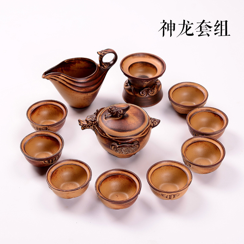 Coarse pottery manual Kungfu Online tea set suit a complete set Retro ceramics Japanese teapot teacup gift tea setin the Tableware , Tea set , Tea package category - from Buy2taobao.com to provide professional Taobao agent buy service