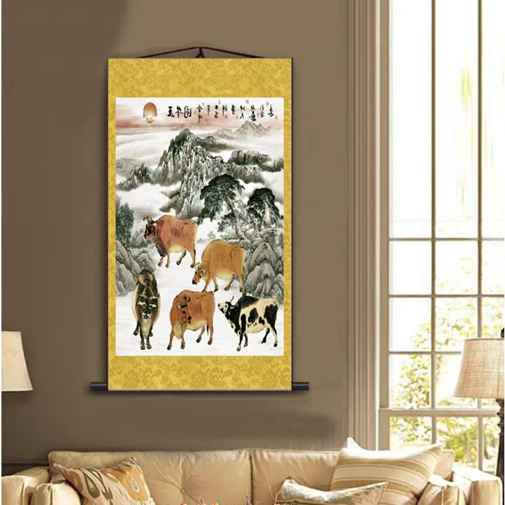 Blades Figure Doufang silk Reel Hanging picture a living room Entrance painting sofa background Decorative painting Town house Lucky New productsin the Home accessories , Decorative painting , Traditional Chinese painting category - from Buy2taobao.com to provide professional Taobao agent buy service