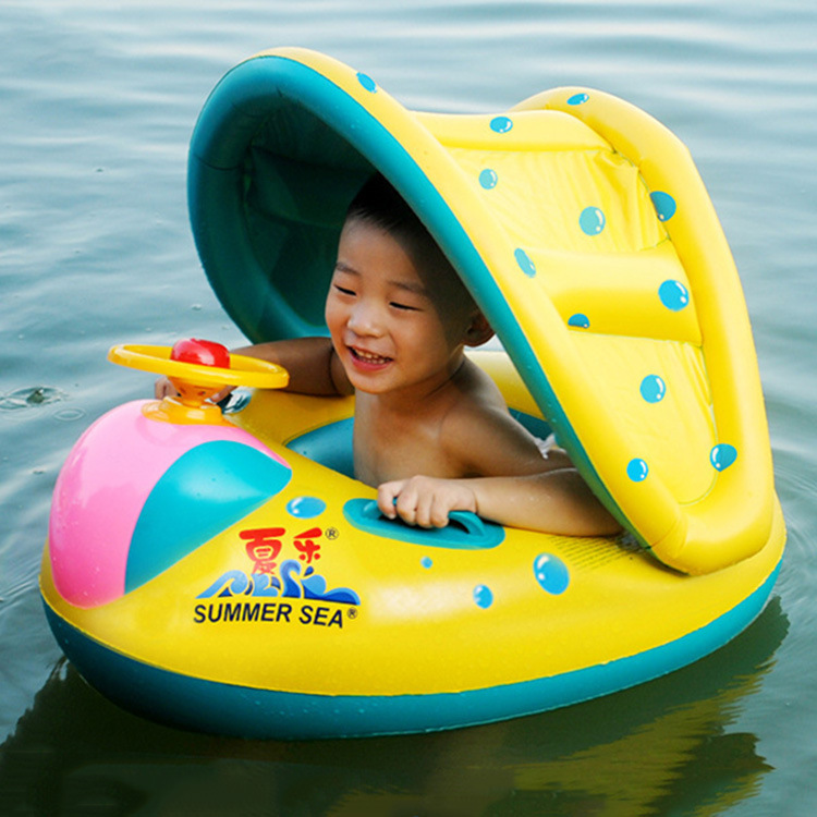 儿童游泳圈 婴幼儿游泳艇 夏乐充气坐圈带喇叭防晒遮阳棚水上玩具在类目 玩具/童车/益智/积木/模型, 其它玩具中 - 来自Buy2taobao.com提供专业的淘宝代购服务