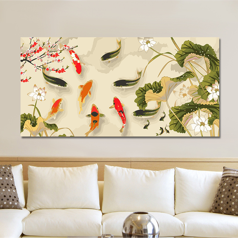 彩画客厅风景大幅装饰画牡丹花 花开富贵春diy数字油画手绘填色|ruв категории Домашний быт, декоративная живопись, DIY/цифровой живописи - от Buy2taobao.com для оказания профессиональной услуги покупки агента Taobao