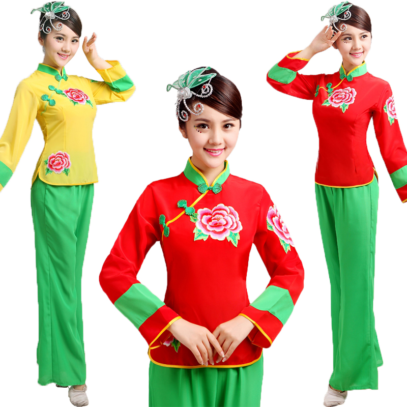 秧歌服2018新款女成人套装中老年扇子舞蹈演出腰鼓打鼓广场舞服装在类目 运动/瑜伽/健身/球迷用品, 舞蹈/健美操/体操, 秧歌舞, 秧歌服中 - 来自Buy2taobao.com提供专业的淘宝代购服务
