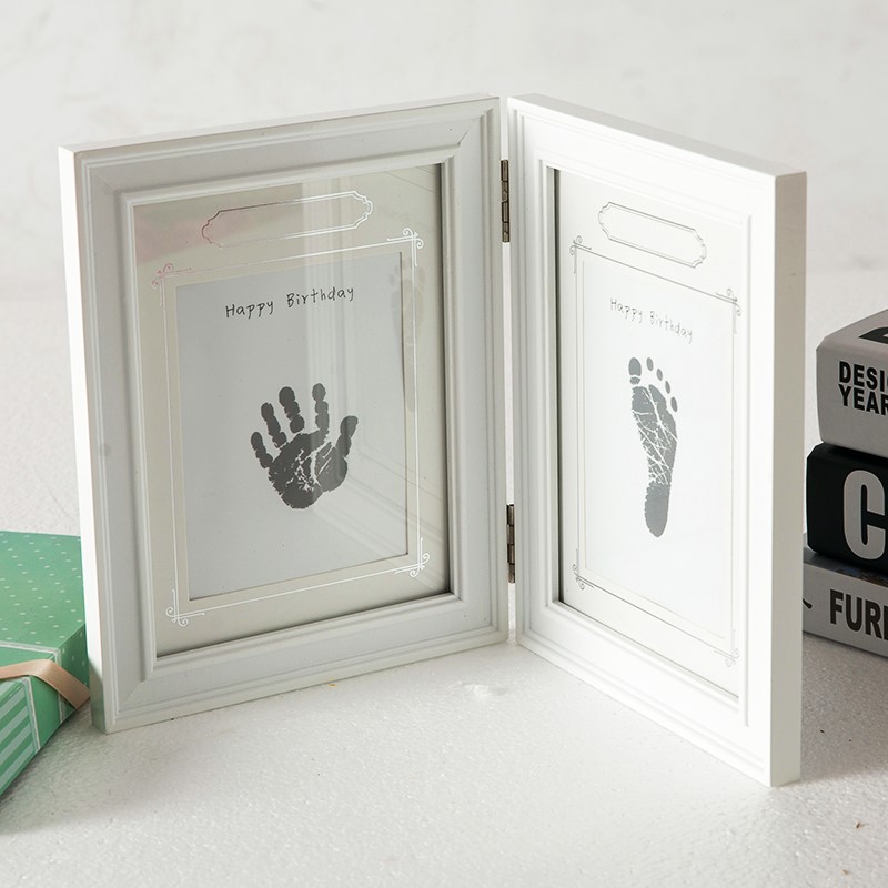 baby Brothers inkpad Keepsake Photo frame Swing sets baby festival Newborn solid wood Foldable Hinge Picturesin the Toy/Childs/Puzzle/Building block/Model , Baby Souvenirs/Personalized Products , Hand footprints category - from Buy2taobao.com to provide professional Taobao agent buy service