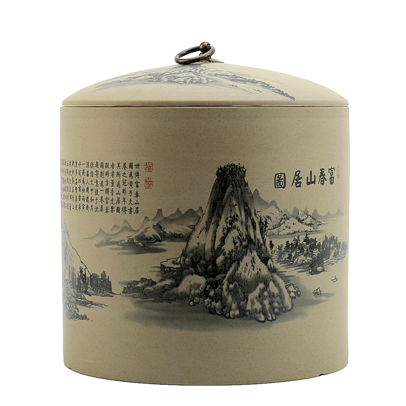 普洱茶叶罐陶瓷大号 古粗陶普洱7饼装防潮密封储茶罐茶仓醒茶器在类目 餐饮具, 茶具, 茶叶罐中 - 来自Buy2taobao.com提供专业的淘宝代购服务