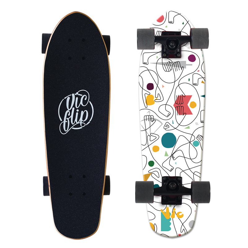 VIC Maple fish board Travel Brush Street The four round adult Highway men and women Skate 27 Inch skateboardin the Sports/Yoga/Fitness/Fans supplies , Skating/Skateboard/Extreme Sports , Skateboard category - from Buy2taobao.com to provide professional Taobao agent buy service