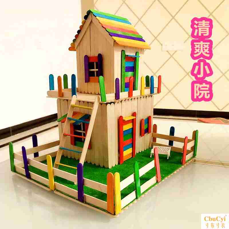 热销雪糕棒木棒儿童diy手工制作模型小屋材料幼儿园益智耗材包邮|ruв категории плесень играть/Аниме/вокруг/cos/настольные игры, модели производства инструментов/аксессуаров расходных материалов - от Buy2taobao.com для оказания профессиональной услуги покупки агента Taobao