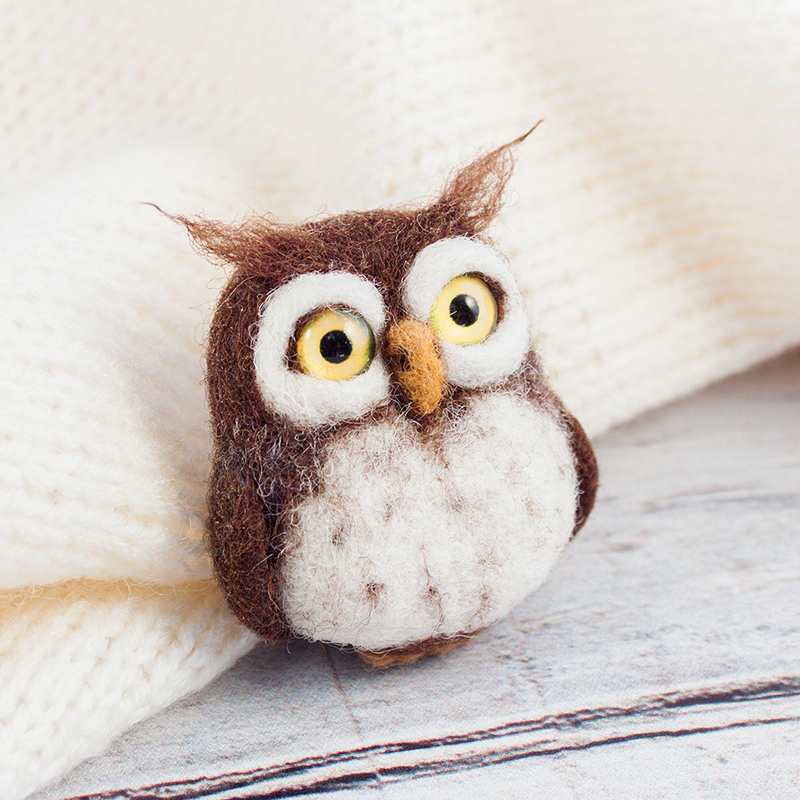 Wool Felt Poke fun diy Material package Gift box Owl Small animals doll Creative Hand makein the Accessories/Fashion Jewelry, Brooch category - from Buy2taobao.com to provide professional Taobao agent buy service