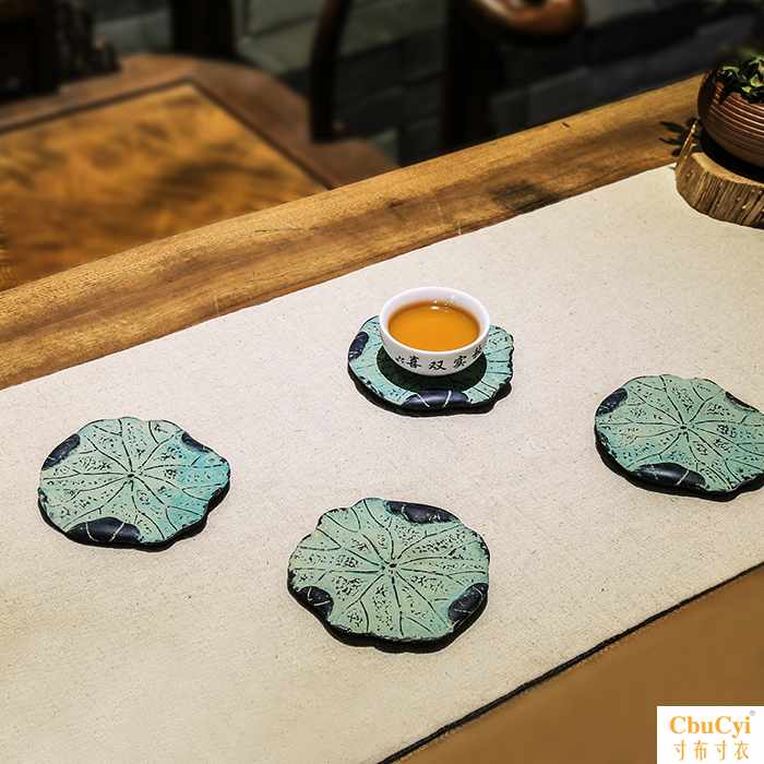 新中式艺术创意家居饰品餐饮具隔热杯垫水杯荷叶防滑杯垫茶道摆件在类目 餐饮具, 杯子/水杯/水壶, 杯垫中 - 来自Buy2taobao.com提供专业的淘宝代购服务