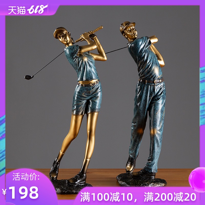 originality golf Sculpture character Decoration European style a living room TV cabinet Wine cabinet ornament Office Bookcase a decorationin the Home accessories , Decoration category - from Buy2taobao.com to provide professional Taobao agent buy service