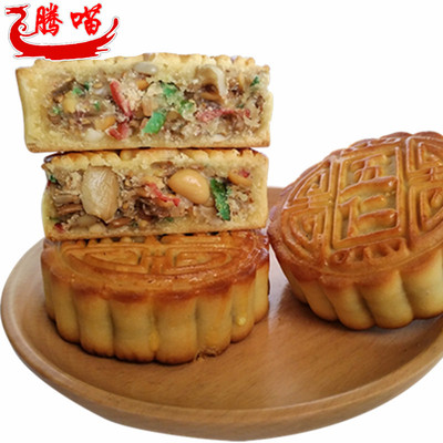 东北五仁月饼10块X100g老式 酥皮手工豆沙枣泥青红丝 买2份送1块