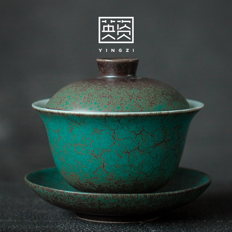 三才盖碗 大号茶碗茶具功夫茶具复古茶道盖碗茶杯粗陶泡茶盖碗茶|ruв категории посуда, чайный сервиз, супник - от Buy2taobao.com для оказания профессиональной услуги покупки агента Taobao