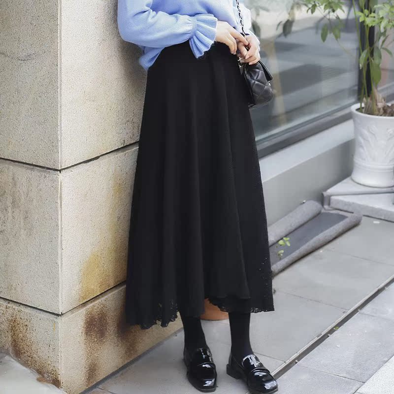 Spring and autumn season skirt Mid length version longuette Paige Gauze skirt black Lace A word skirt Spring and summer skirtin the Women's clothing/Boutique , Skirts category - from Buy2taobao.com to provide professional Taobao agent buy service