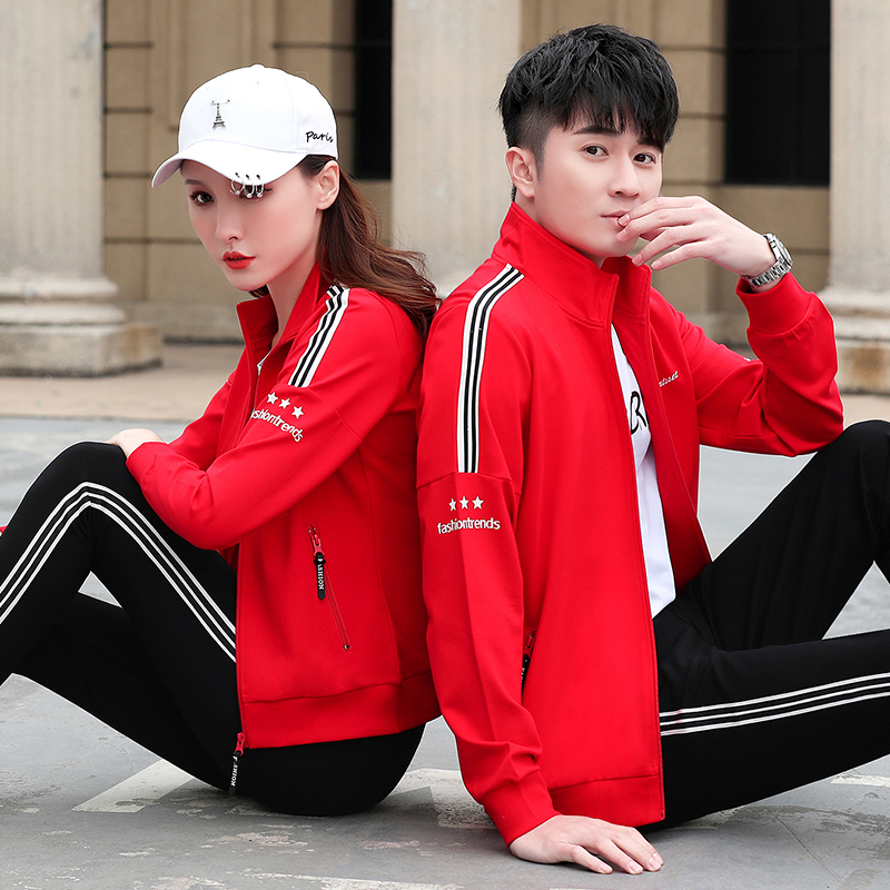 Only product Couples dress spring and autumn fashion Stand collar letter printing stripe Cardigan Sweater leisure time motion suit men and womenin the Women's clothing/Boutique , Set/Student uniforms/Work uniforms , Leisure sports suit category - from Buy2taobao.com to provide professional Taobao agent buy service