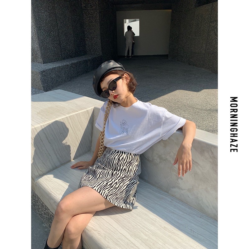 MorningHaze 19SS 斑马纹短裙女高腰显瘦A字半身包臀裙子春夏新款|ruв категории Женская одежда, юбка - от Buy2taobao.com для оказания профессиональной услуги покупки агента Taobao