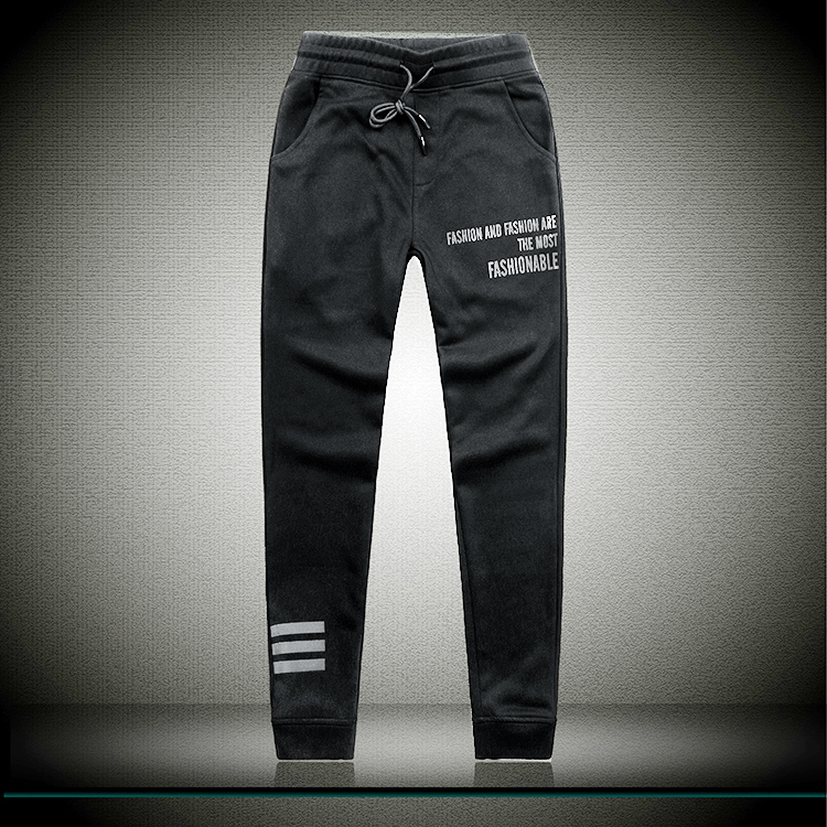 Europe station 2018 new pattern Autumn and winter man leisure time motion trousers Korean Edition Self cultivation fashion Trend trousers sweatpantsin the Men's clothing, Trousers category - from Buy2taobao.com to provide professional Taobao agent buy service