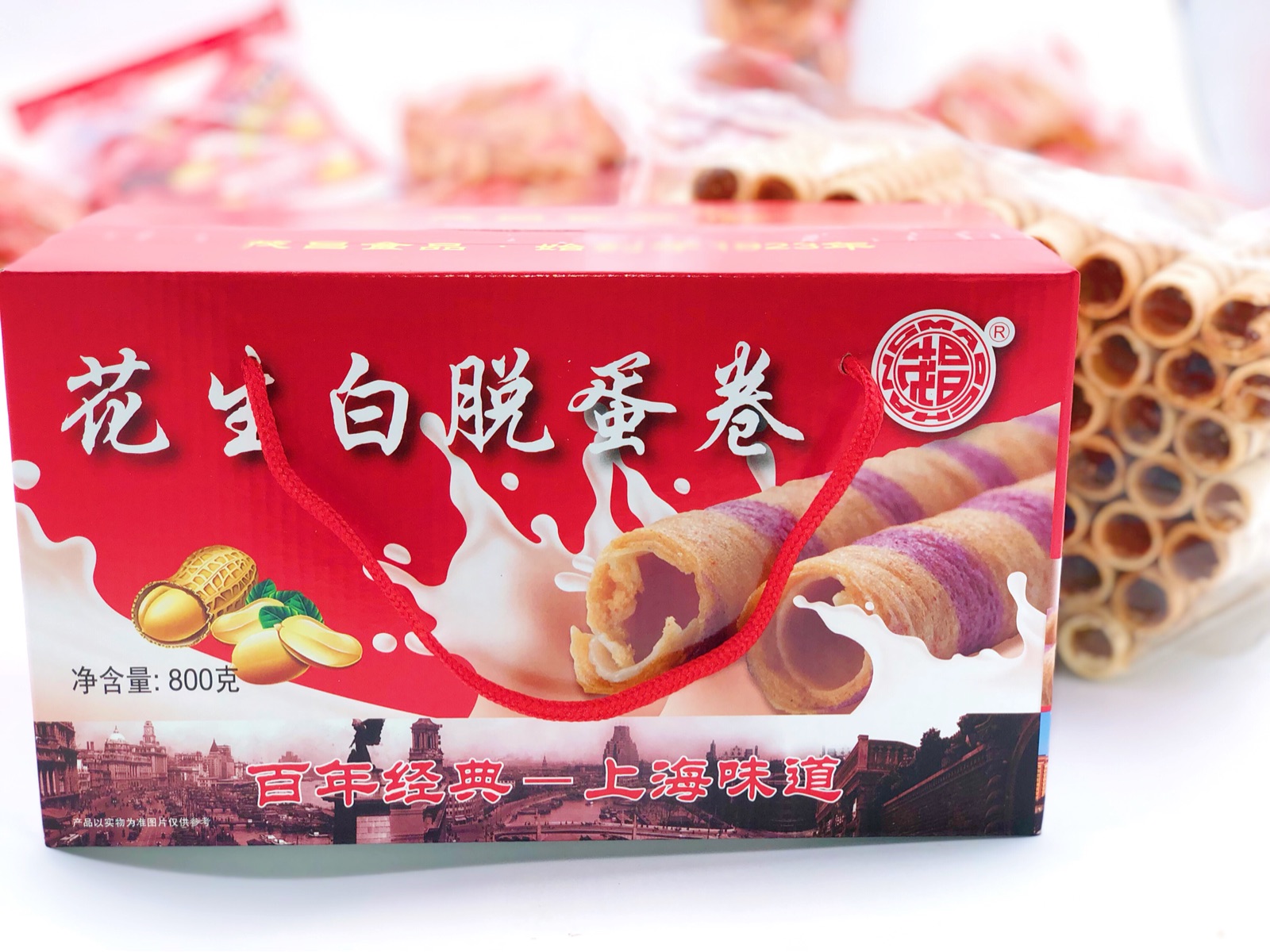 Shanghai specialty Old Jiangsu Butter peanut Chicken rolls Gift box packaging Old taste Egg roll 8in the Snacks/Nuts/Specialty , Biscuit/Popped , Biscuit (New) , Omelet biscuit category - from Buy2taobao.com to provide professional Taobao agent buy service