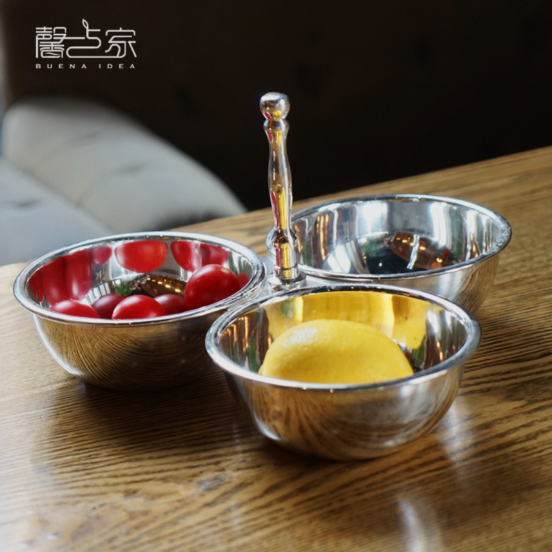 坚果盘镀银果盘干果客厅糖果瓜子杂锦盒零食收纳分格进口(小瑕疵|msdalam kategori pinggan mangkuk, pinggan mangkuk, mangkuk buah-buahan/plat buah-buahan/bakul buah-buahan - dari Buy2taobao.com untuk memberikan perkhidmatan ejen Taobao profesional membeli