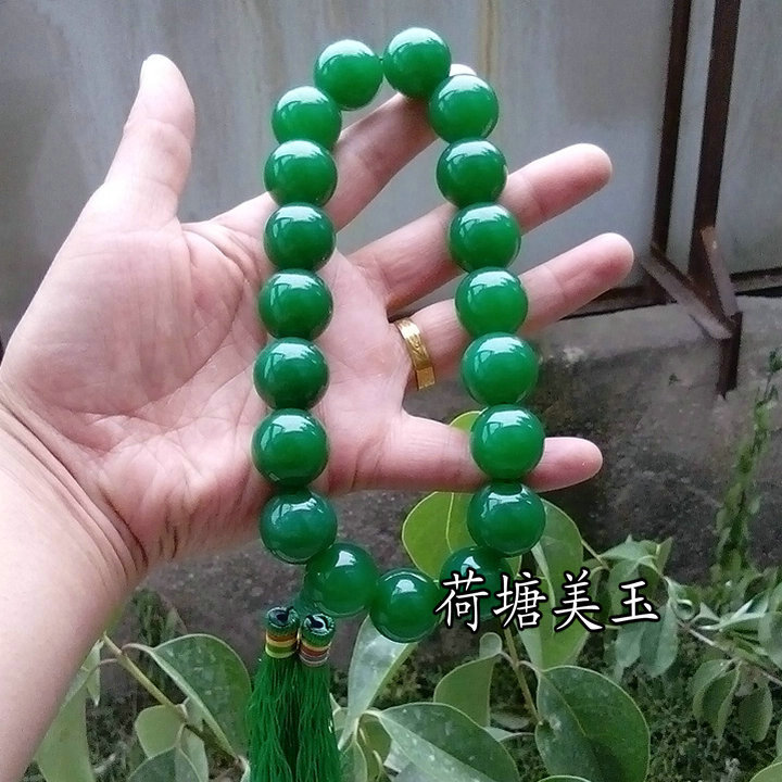 男女款马来玉翡翠手链手持佛珠念珠手串18颗大佛珠车圆珠车挂包邮在类目 饰品/流行首饰/时尚饰品新, 手链中 - 来自Buy2taobao.com提供专业的淘宝代购服务