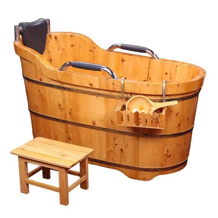 Cedar wood Cask Bathtub Stainless steel Handrail Bathtub Bathtub adult take a shower Caskin the Family/Personal Cleaning Tools , Sanitary appliances/Bathroom accessories , Bath barrel/Washpot category - from Buy2taobao.com to provide professional Taobao agent buy service