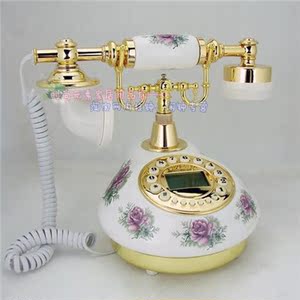 时尚复古电话欧式贵族家用仿古座机机古董来电