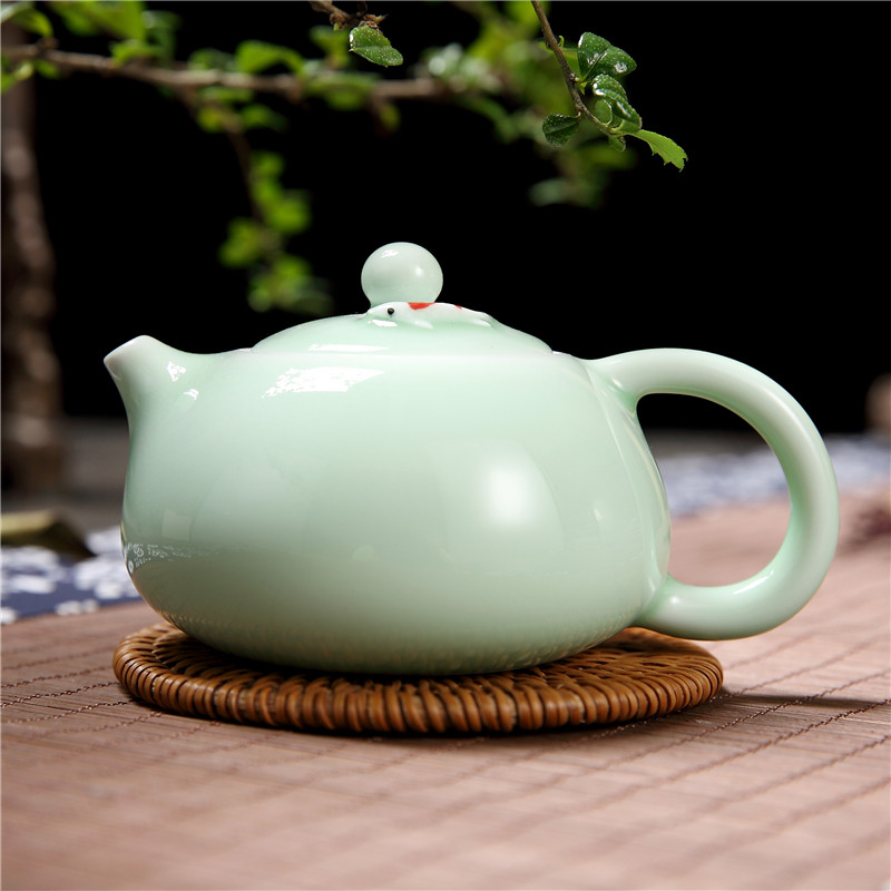 Celadon teapot Carp teapot ceramics teapot Shih pot household Kungfu Online tea set parts ceramics Tea makersin the Tableware , Tea set , Teapot category - from Buy2taobao.com to provide professional Taobao agent buy service