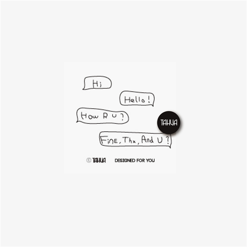 TAHUA new pattern Original Waterproof tattoo stickers Hello HI black and white Simplicity line english personality freshin the Makeup/Perfume/Beauty tools , Body painting category - from Buy2taobao.com to provide professional Taobao agent buy service