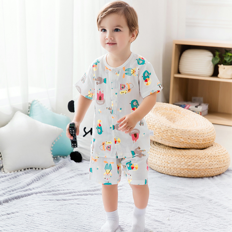 baby Underwear pure cotton Thin section men and women baby Gauze Short sleeved suit Newborn 0-1 Spring and summer children clothesin the Children/Baby/Family fitted , Set category - from Buy2taobao.com to provide professional Taobao agent buy service