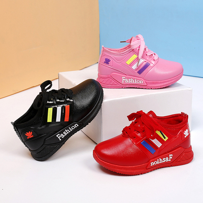 2017冬季新款儿童运动鞋加绒小学生魔术贴透气防滑休闲鞋棉鞋潮