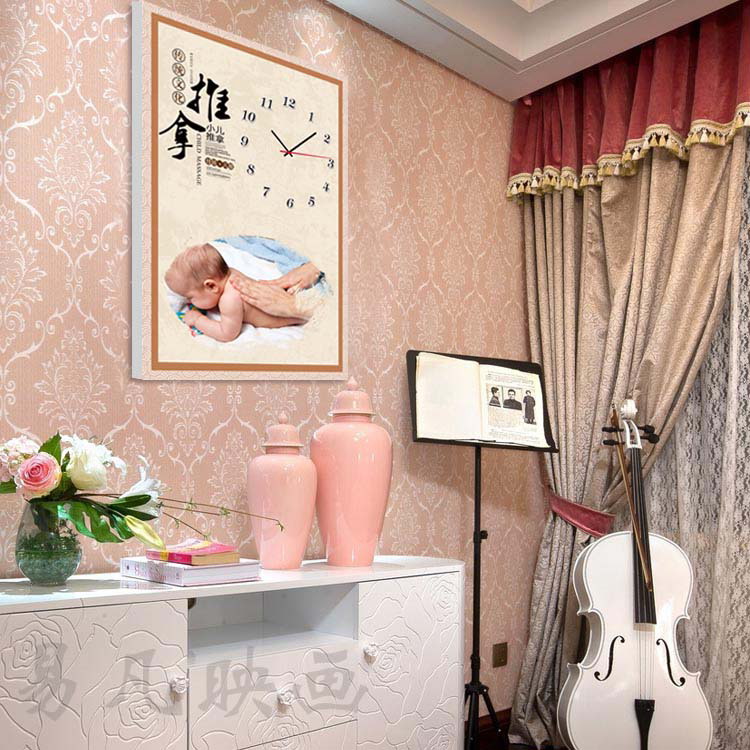 包郵靜音鍾美容院養生推拿艾灸拔罐刮痧畫鍾可改字可加店名加logo在類目 家居飾品, 裝飾畫, 無框畫掛鐘中 - 來自Buy2taobao.com提供專業的淘寶代購服務