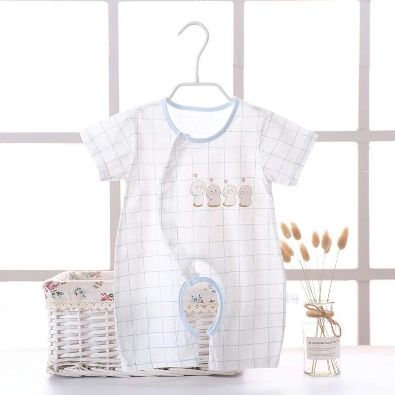 婴儿衣服纯棉新生连体衣初生哈衣女宝宝男0-2岁女薄款\夏薄款短袖|msdalam kategori Kanak-kanak/Bayi/Keluarga dipasang, Jumpsuit/mendaki pakaian/Romper - dari Buy2taobao.com untuk memberikan perkhidmatan ejen Taobao profesional membeli