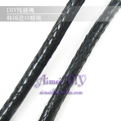 韩国进口蛇皮纹蜡绳麻绳蜡线diy手工串珠黑绳子手工编织手链项链在类目 饰品/流行首饰/时尚饰品新, DIY配件, 绳中 - 来自Buy2taobao.com提供专业的淘宝代购服务