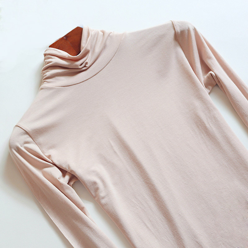 包邮秋冬新高领中领堆堆领莫代尔薄打底衫保暖内衣上衣秋衣长袖女|ruв категории Нижнее белье, тепло. - от Buy2taobao.com для оказания профессиональной услуги покупки агента Taobao