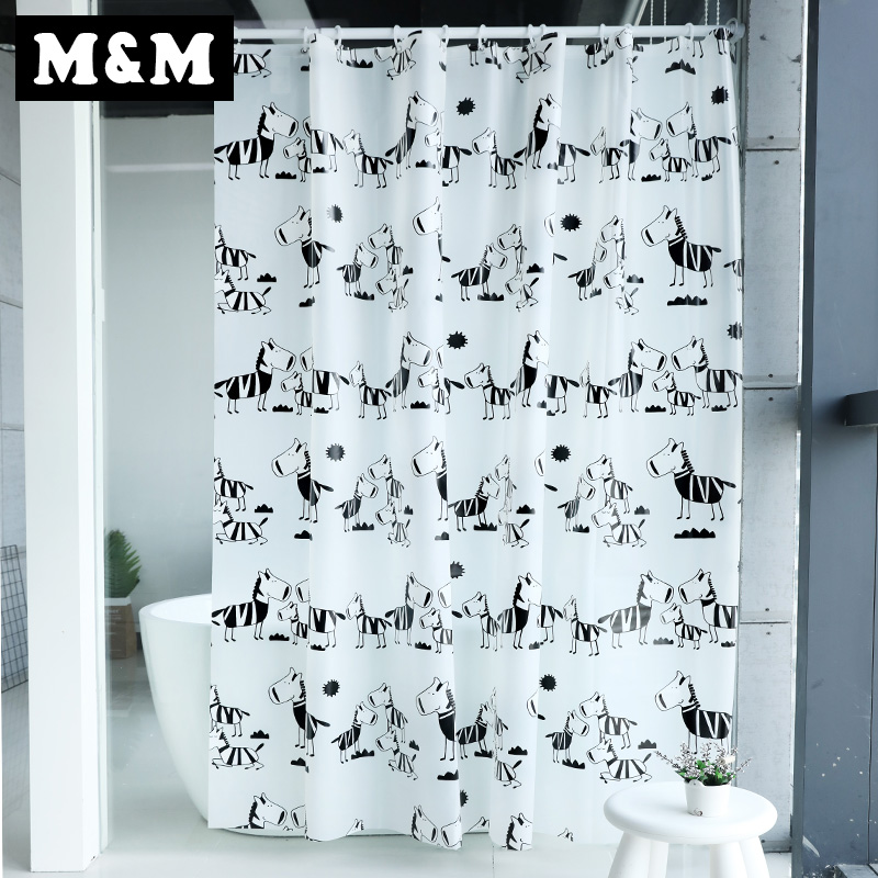 M The men of Michmas PEVA Antifungal waterproof thickening Cartoon Shower curtain TOILET Partition curtain black and white Cartoon zebra Shower Curtainsin the Family/Personal Cleaning Tools , Sanitary appliances/Bathroom accessories , Shower Curtains category - from Buy2taobao.com to provide professional Taobao agent buy service