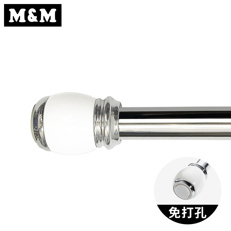 M默玛美式现代伸缩杆浴帘杆浴杆直杆窗帘杆门帘杆免打孔白色圆头|msdalam kategori keluarga/Alat Pembersihan peribadi, perkakas kebersihan/aksesori bilik mandi, Tirai mandi rod - dari Buy2taobao.com untuk memberikan perkhidmatan ejen Taobao profesional membeli