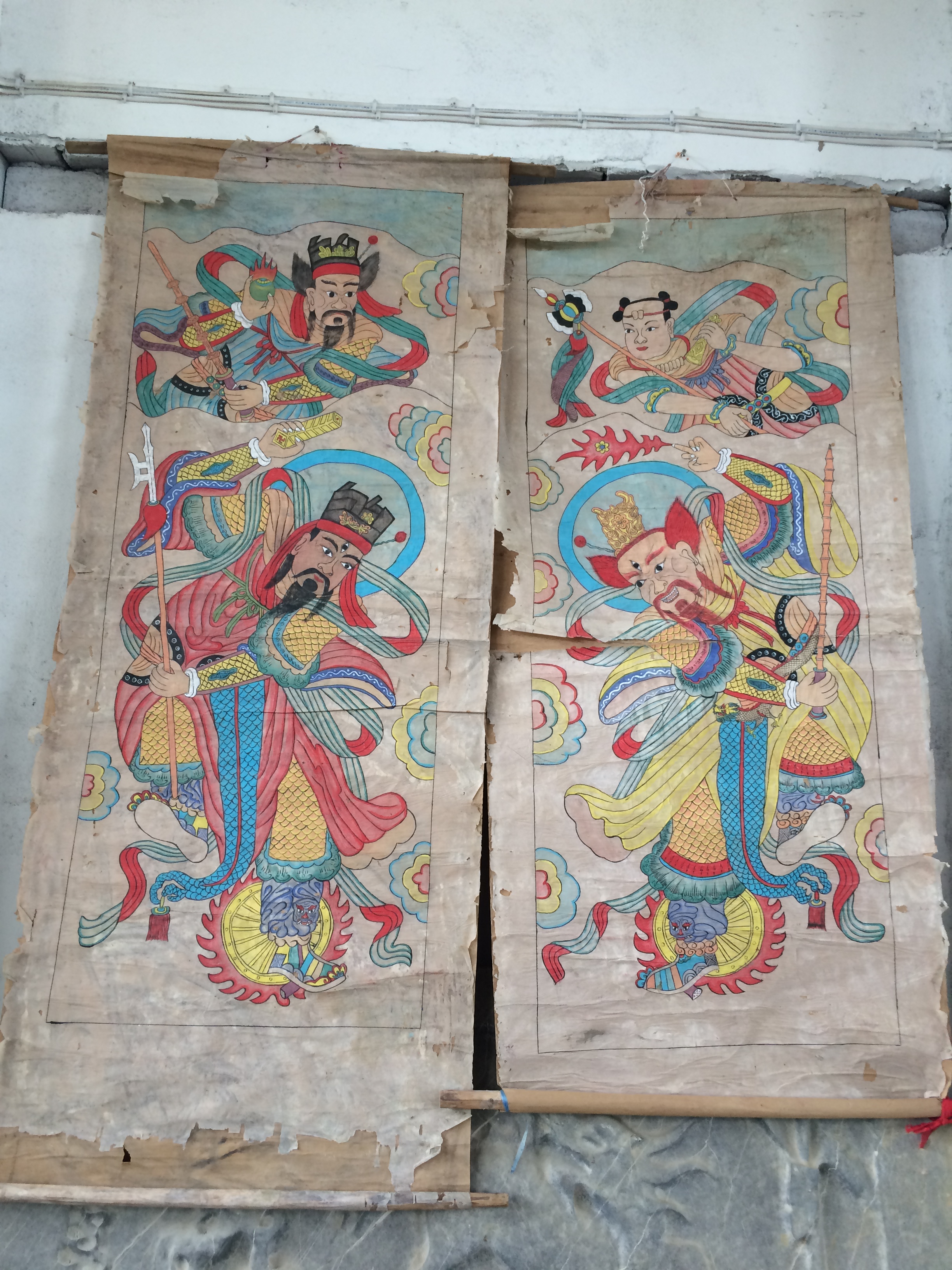 清代道教画水陆画道士画庙画包真包老包邮老画老物件水陆画收藏在类目 古董/邮币/字画/收藏, 宗教用品, 唐卡/画像, 画像中 - 来自Buy2taobao.com提供专业的淘宝代购服务