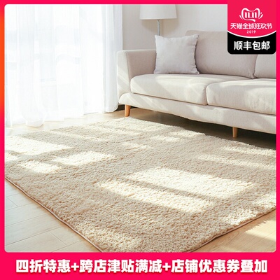 地毯卧室床边毯床前客厅飘窗毯长方形定制家用地垫长绒毛满铺房间