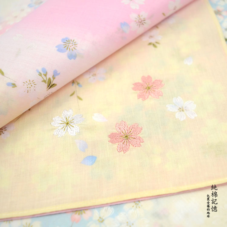 pure cotton Romantic cherry Embroidery A gentle wind Handkerchief Lover gift Full name customized lady Handkerchief Small squarein the Accessories/Leather belt/Hat/Muffler , Handkerchief category - from Buy2taobao.com to provide professional Taobao agent buy service