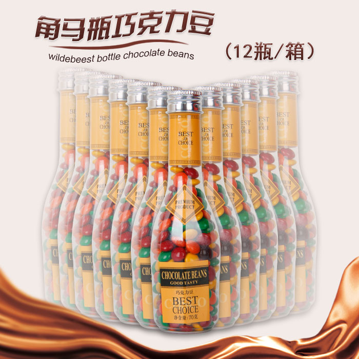 创意角马瓶酒瓶巧克力豆MM豆彩虹糖果办公室休闲零食小孩食品|ruв категории закуски/орехи/специальность, шоколад, шоколадные изделия - от Buy2taobao.com для оказания профессиональной услуги покупки агента Taobao