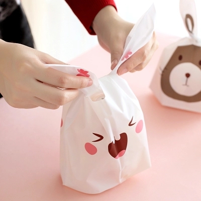 50 A pack Ears Rabbit Candy Bag Biscuit Bag baking Separate loading Cartoon Packaging bagin the Festive supplies/Gift , Sugar Box/Sugar Box Accessories category - from Buy2taobao.com to provide professional Taobao agent buy service