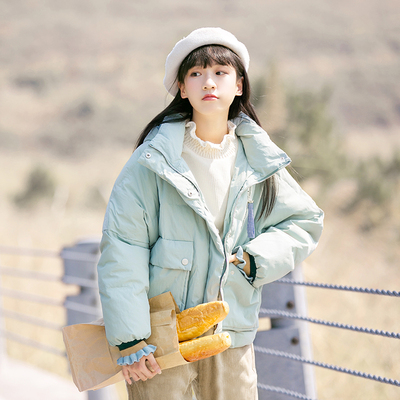 小雨良品 小清新原宿羽绒棉服面包服女冬短款韩版宽松bf学生外套