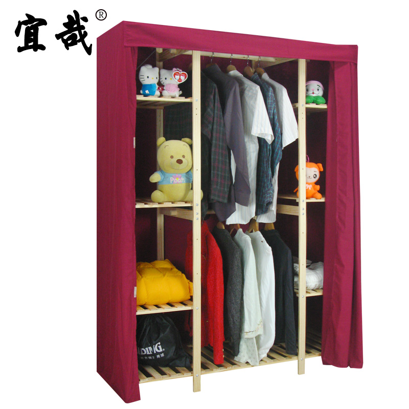 Yi Zai 175 high 132 solid wood Cloth wardrobe Cloth wardrobe Storage Cloth cabinet Columnin the Residential furniture , Cabinet , Simple wardrobe category - from Buy2taobao.com to provide professional Taobao agent buy service