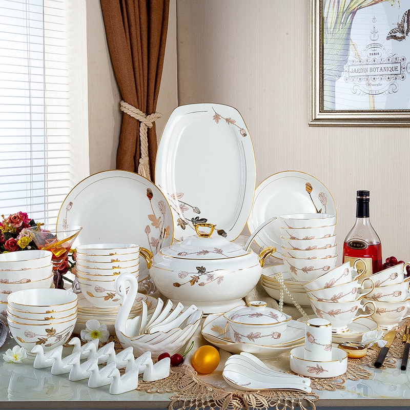 high-grade Bone china tableware suits Jingdezhen Ceramics Wanpen 70 European style marry Gifts household New productsin the Tableware , Tableware , Porcelain tableware suit category - from Buy2taobao.com to provide professional Taobao agent buy service